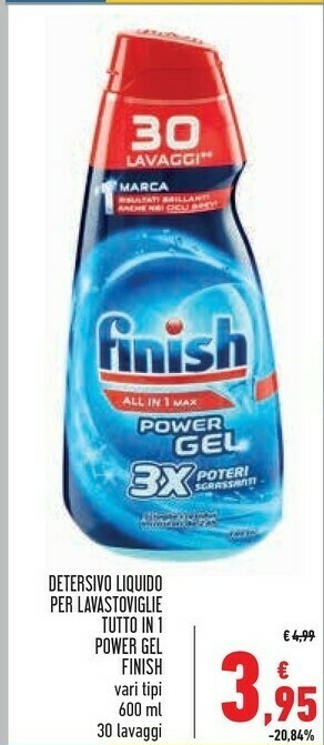 Conad Finish Detersivo lavastoviglie offerta