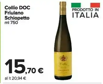Collio Doc Friulano Schiopetto
