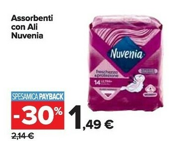 Carrefour Market Nuvenia Assorbenti Con Ali offerta
