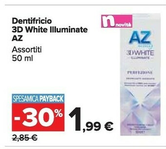 Carrefour Market Az Dentifricio 3d White Illuminate offerta