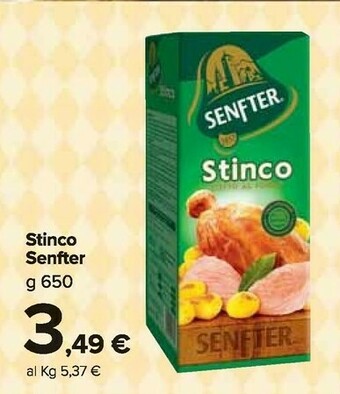 Carrefour Market Senfter Stinco Cotto Al Forno 650 G(ml) offerta
