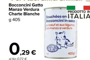 Blanche Bocconcini Gatto Manzo Verdura Charte