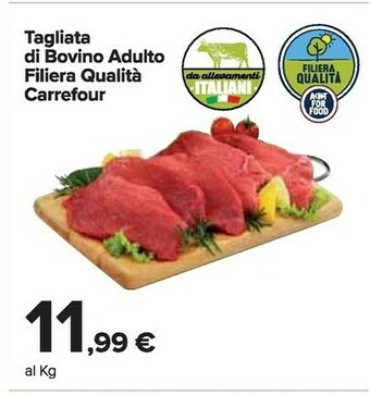 Carrefour Tagliata Di Bovino Adulto offerta