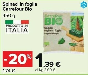 Carrefour Spinaci offerta