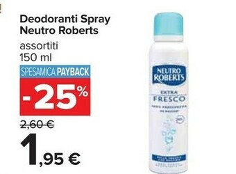 Carrefour Neutro Roberts Deodorante offerta