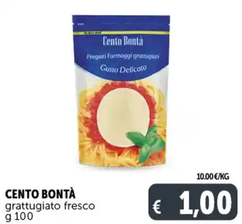 Deco Supermercati CENTO BONTÀ grattugiato fresco g 100 offerta