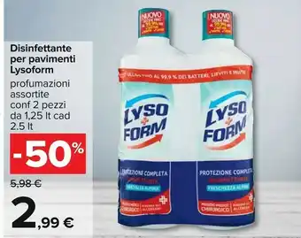Carrefour Lysoform Pulizia pavimenti offerta