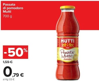Carrefour Mutti Passata di pomodoro offerta