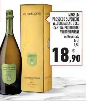 MAGNUM PROSECCO SUPERIORE VALDOBBIADENE DOCG CANTINA PRODUTTORI VALDOBBIADENE millesimato brut 1,5 l