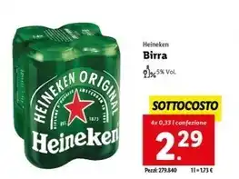 Lidl Heineken - birra offerta