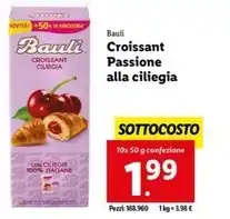 Lidl Bauli - croissant passione alla ciliegia offerta
