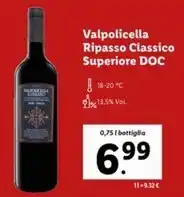 Lidl Valpolicella ripasso classico superiore doc offerta
