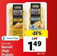 Lidl Nonna mia - ravioli high protein offerta