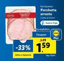 Lidl Dal salumiere - porchetta arrosto offerta
