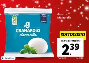 Lidl Granarolo - mozzarella offerta