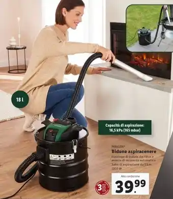 Lidl Parkside - bidone aspiracenere offerta