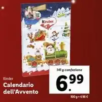Lidl Kinder - calendario dell'avvento offerta