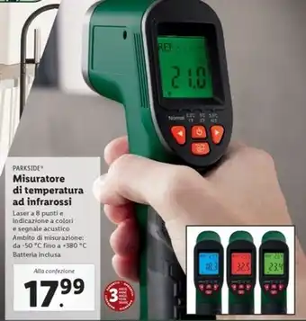 Lidl Parkside - misuratore di temperatura ad infrarossi offerta