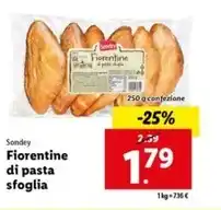 Lidl Sondey - fiorentine di pasta sfoglia offerta