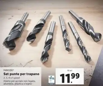 Lidl Parkside - set punte per trapano offerta