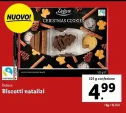Lidl Deluxe - biscotti natalizi offerta
