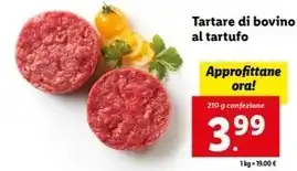 Lidl Tartare di bovino al tartufo offerta