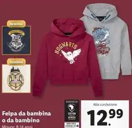Lidl Felpa da bambina o da bambino offerta