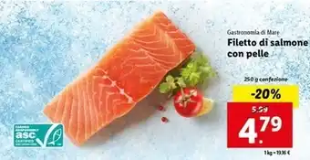 Lidl Gastronomia di mare - filetto di salmone con pelle offerta