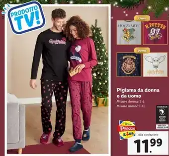 Lidl Pigiama da donna o da uomo offerta