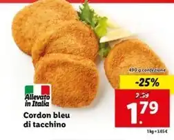 Lidl Cordon bleu di tacchino offerta