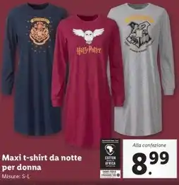 Lidl Maxi t-shirt da notte per donna offerta