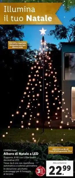 Lidl Livarno home - albero di natale a led offerta