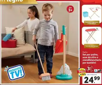 Lidl Playtive - set per pulire, asse da stiro o stendibiancheria per bambini offerta