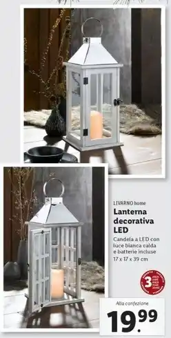 Lidl Livarno home - lanterna decorativa led offerta