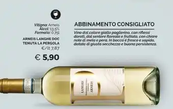 Mercatò Tenuta la pergola arneis langhe doc offerta