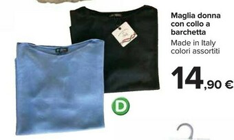 Maglia Donna Con Collo A Barchetta