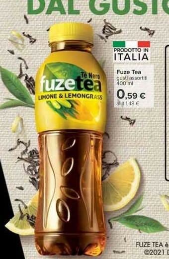 Carrefour Fuze tea Limone Con Una Nota Di Lemongrass Senza Zuccheri 400 G(ml) offerta