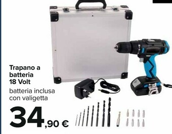 Carrefour Trapano A Batteria 18 Volt offerta