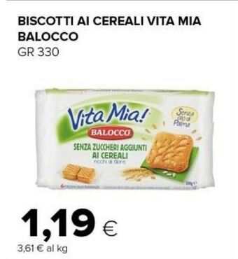 Tigre Balocco Vita Mia! Senza Zuccheri Aggiunti Ai Cereali 330 G(ml) offerta