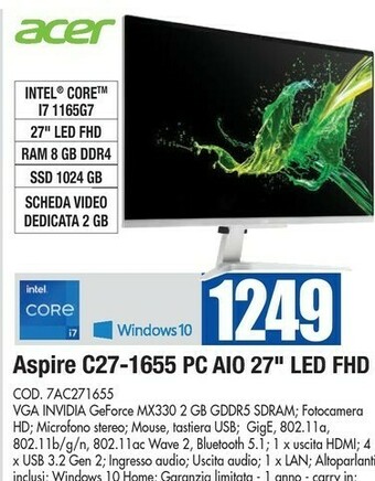 Wellcome Acer acer aspire offerta