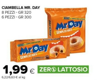 Tigre Mr. Day - 6 Ciambelle Con Crema Al Cioccolato 300 G(ml) offerta