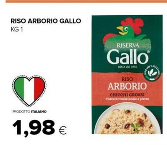 Tigre Gallo Riso Arborio Chocchi Grossi 1 Kg offerta