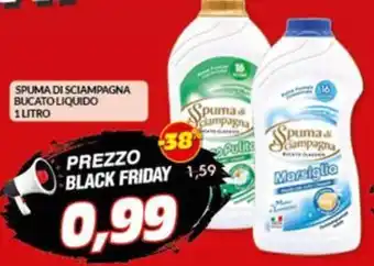 Risparmio Casa SPUMA DI SCIAMPAGNA BUCATO LIQUIDO 1 LITRO offerta