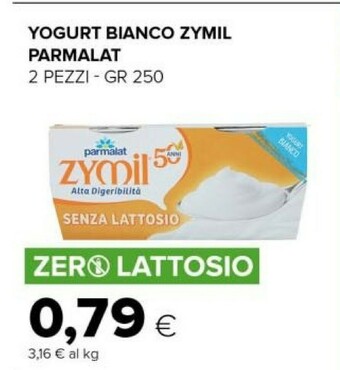 Tigre Parmalat Yogurt Bianco Zymil offerta