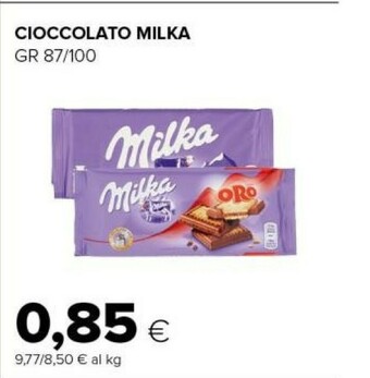Tigre Milka Cioccolato Bianco 100 G(ml) offerta