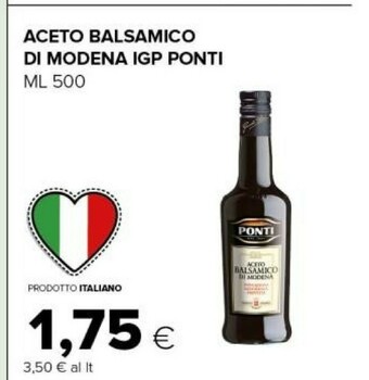Tigre Ponti Aceto Balsamico Di Modena IGP 500 G(ml) offerta