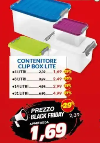 Risparmio Casa CONTENITORE CLIP BOX LITE 4 LITRI offerta