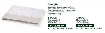 Tovaglia 6 POSTI Dimensioni 150x180 cm