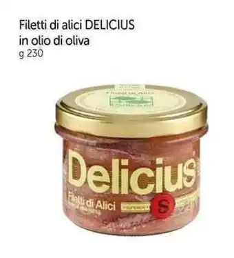 Galassia Filetti di alici DELICIUS in olio di oliva g 230 offerta