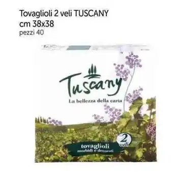 Galassia Tovaglioli 2 veli TUSCANY cm 38x38 pezzi 40 offerta